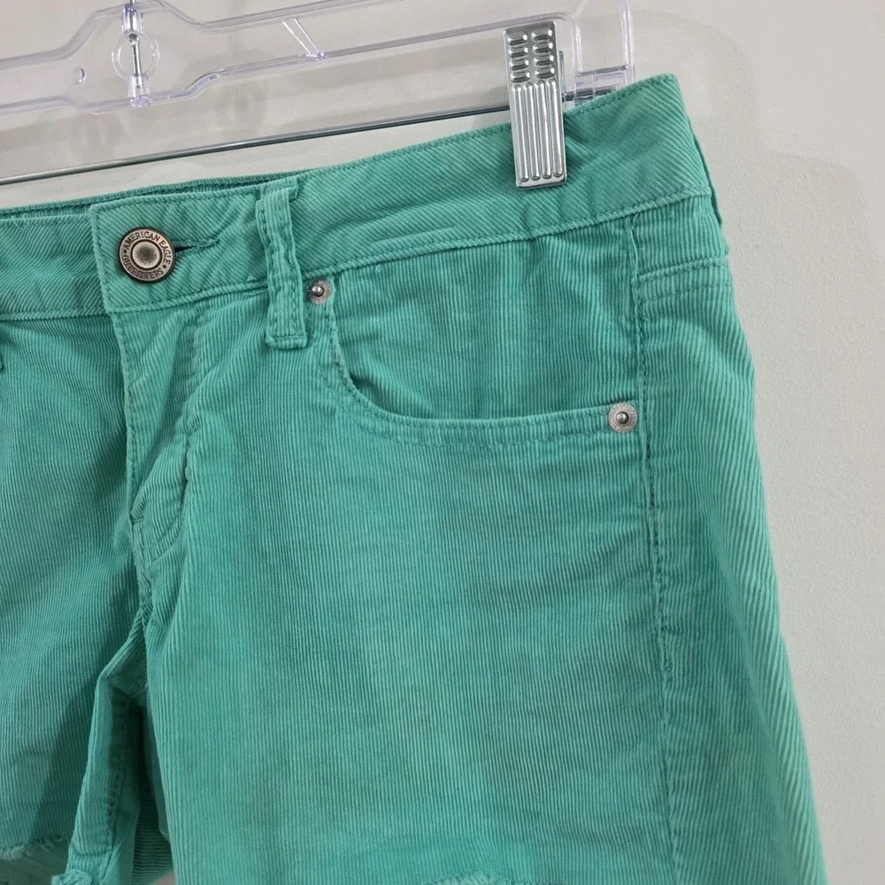 Y2K American Eagle Outfitters Micro Shorts Size 6 Corduroy Cut Offs Beach Summer